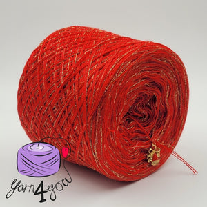 Y4Y MERINO Colour Gradient Yarn Merino Glitter - Red Carpet Glitter - NEW
