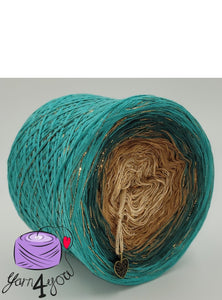 Colour Gradient Yarn Shine - Emerald Dove - CAS006 New
