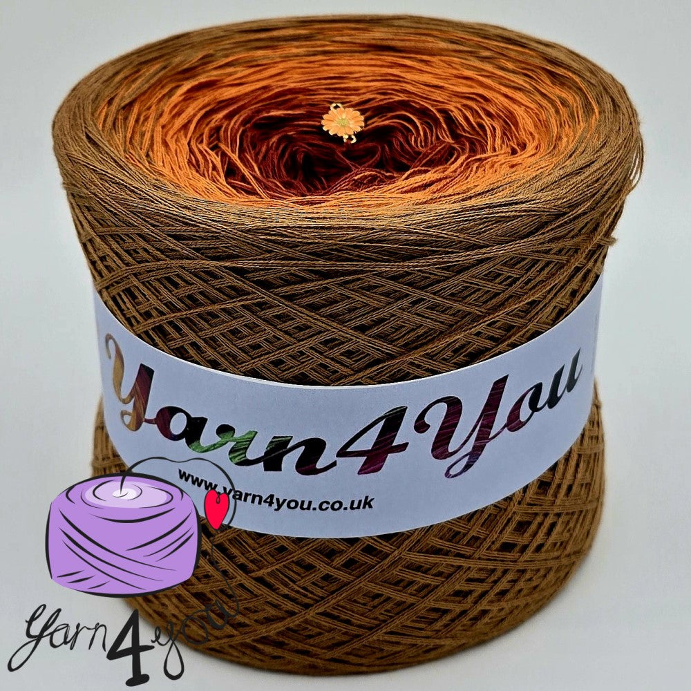 Colour Gradient Yarn Cake Classic - Cinnamon Swirl - New