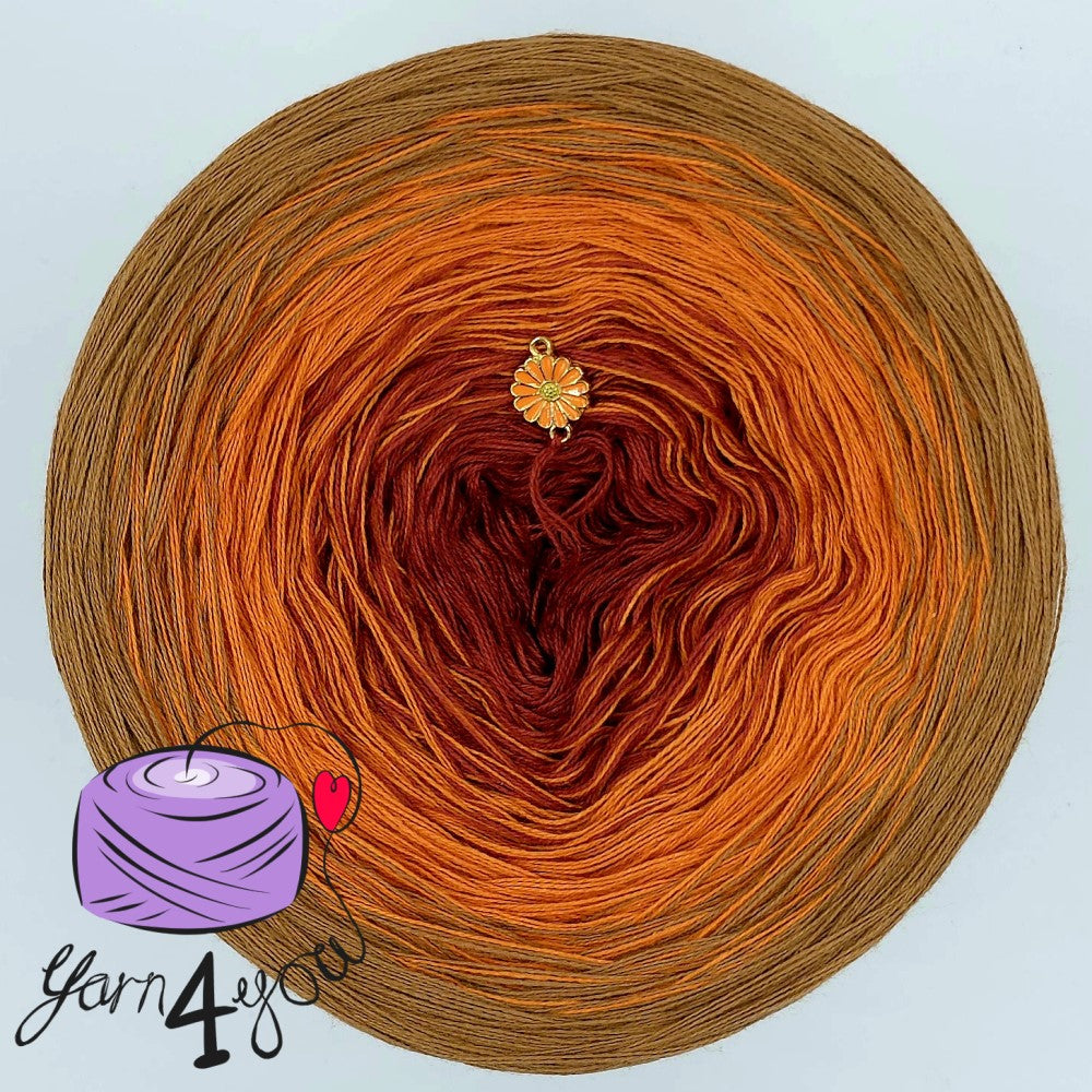 Colour Gradient Yarn Cake Classic - Cinnamon Swirl - New