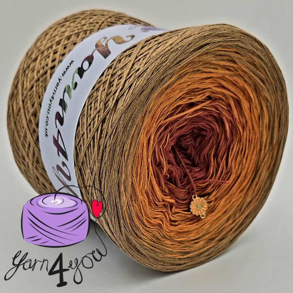 Colour Gradient Yarn Cake Classic - Cinnamon Swirl - New