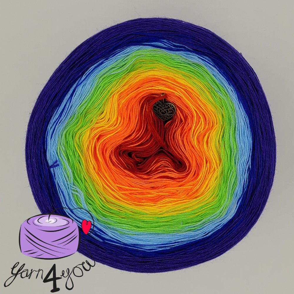 Colour Gradient Yarn Cake Classic - Seven Chakras  - CA031 New