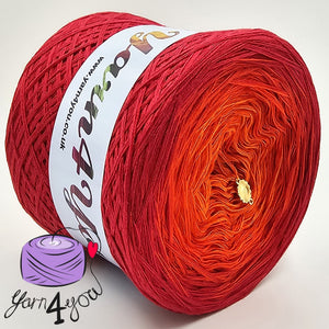 Colour Gradient Yarn Sparkle - Blood Orange - New