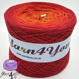 Colour Gradient Yarn Sparkle - Blood Orange - New