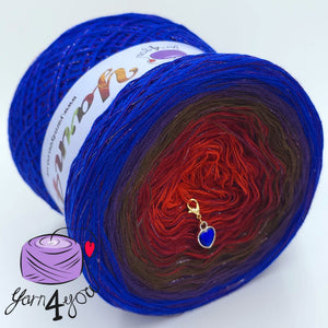 Colour Gradient Yarn Sparkle - Blue Flame - New