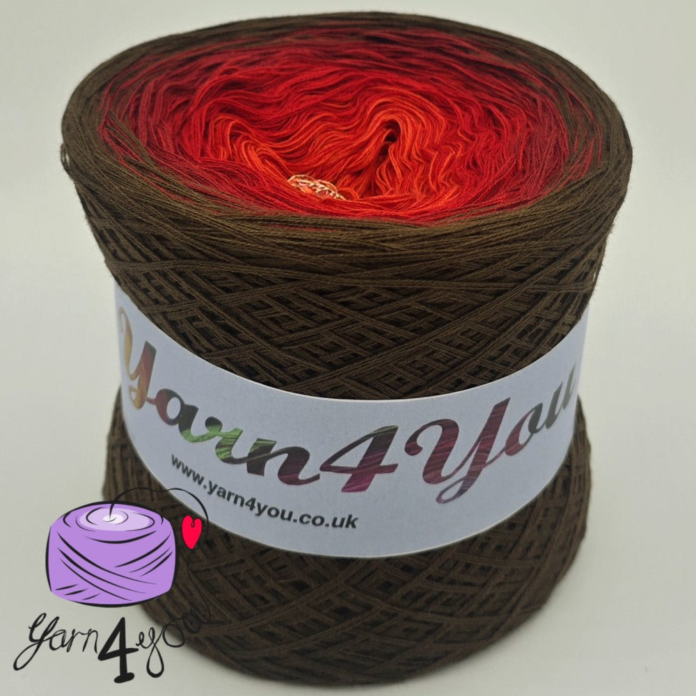 Colour Gradient Yarn Cake Classic - Falling for Red - New