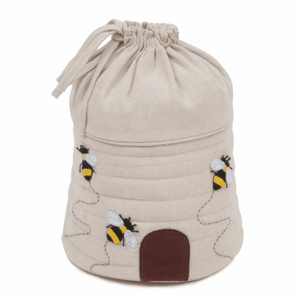 Drawstring Round Craft Bag - Bees