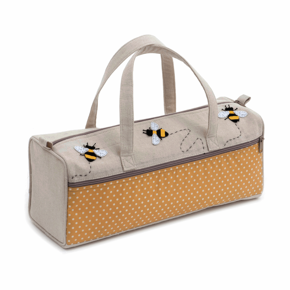 Knitting Bag with Bee Appliqué