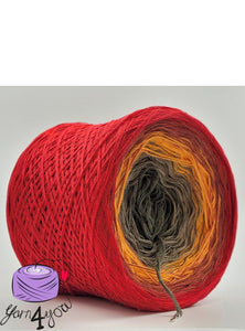 Colour Gradient Yarn Cake Classic - Red Jack - CA002