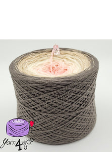 Colour Gradient Yarn Cake Classic - Café Latte - CA012 New