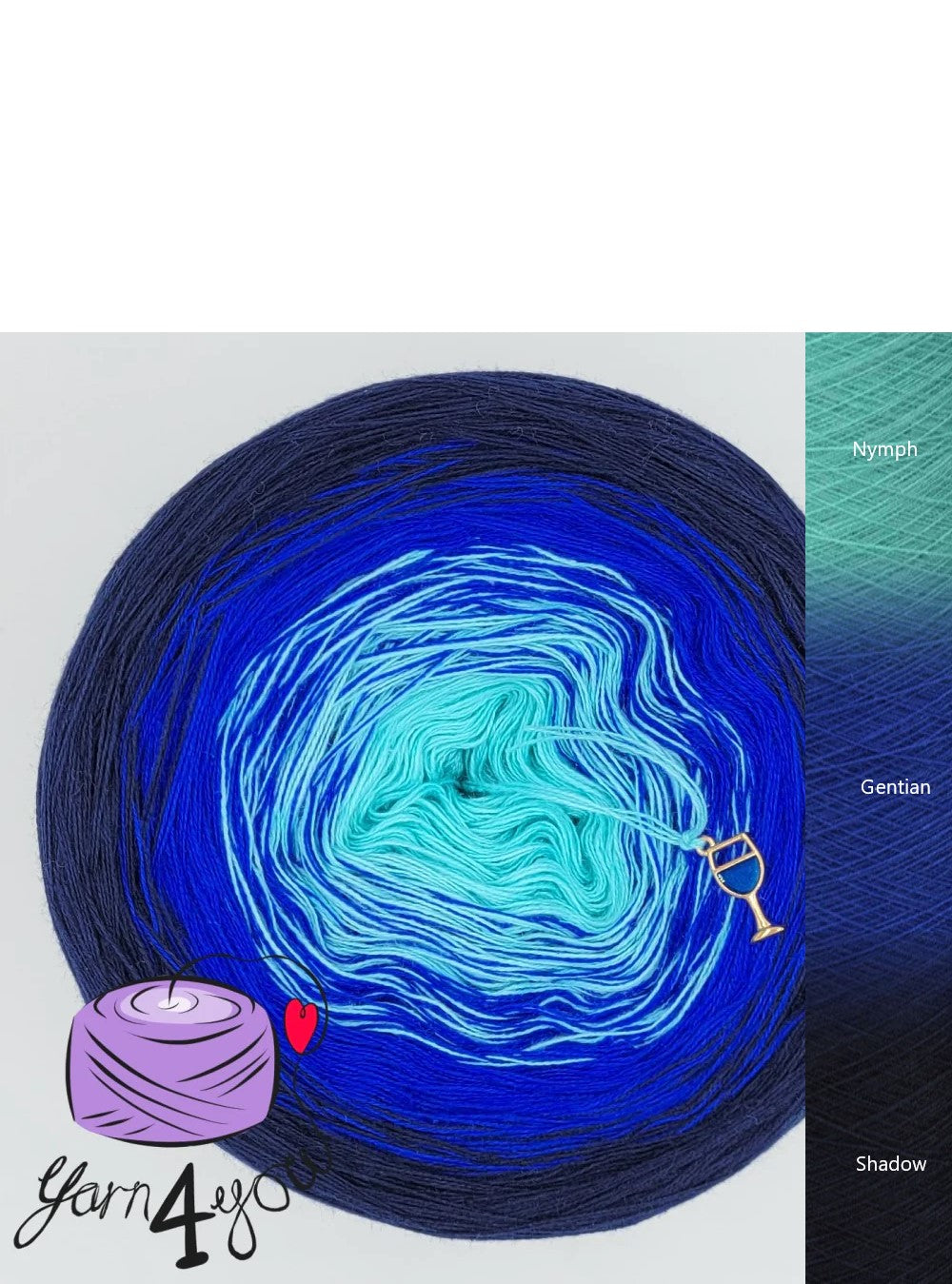 Colour Gradient Yarn Cake Classic - Electric Blue - New