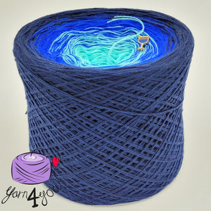 Colour Gradient Yarn Cake Classic - Electric Blue - New