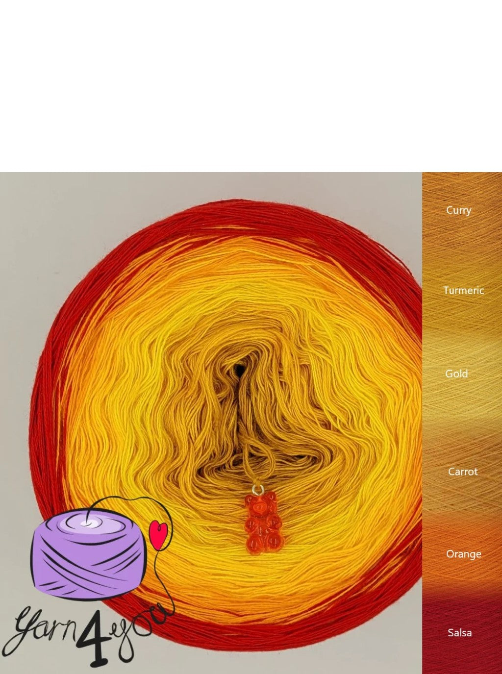 Colour Gradient Yarn Cake Classic - Flame - New