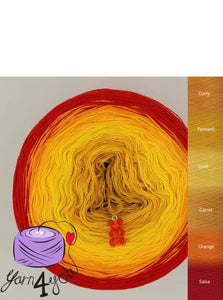 Colour Gradient Yarn Cake Classic - Flame - New