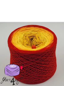 Colour Gradient Yarn Cake Classic - Flame - New